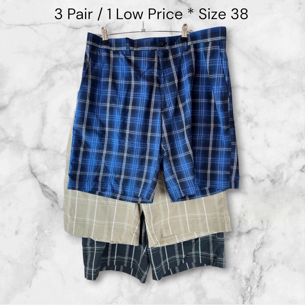 (3) Size 38 Champions Tour Golf Shorts. Vintage Look, Casual and Stylish